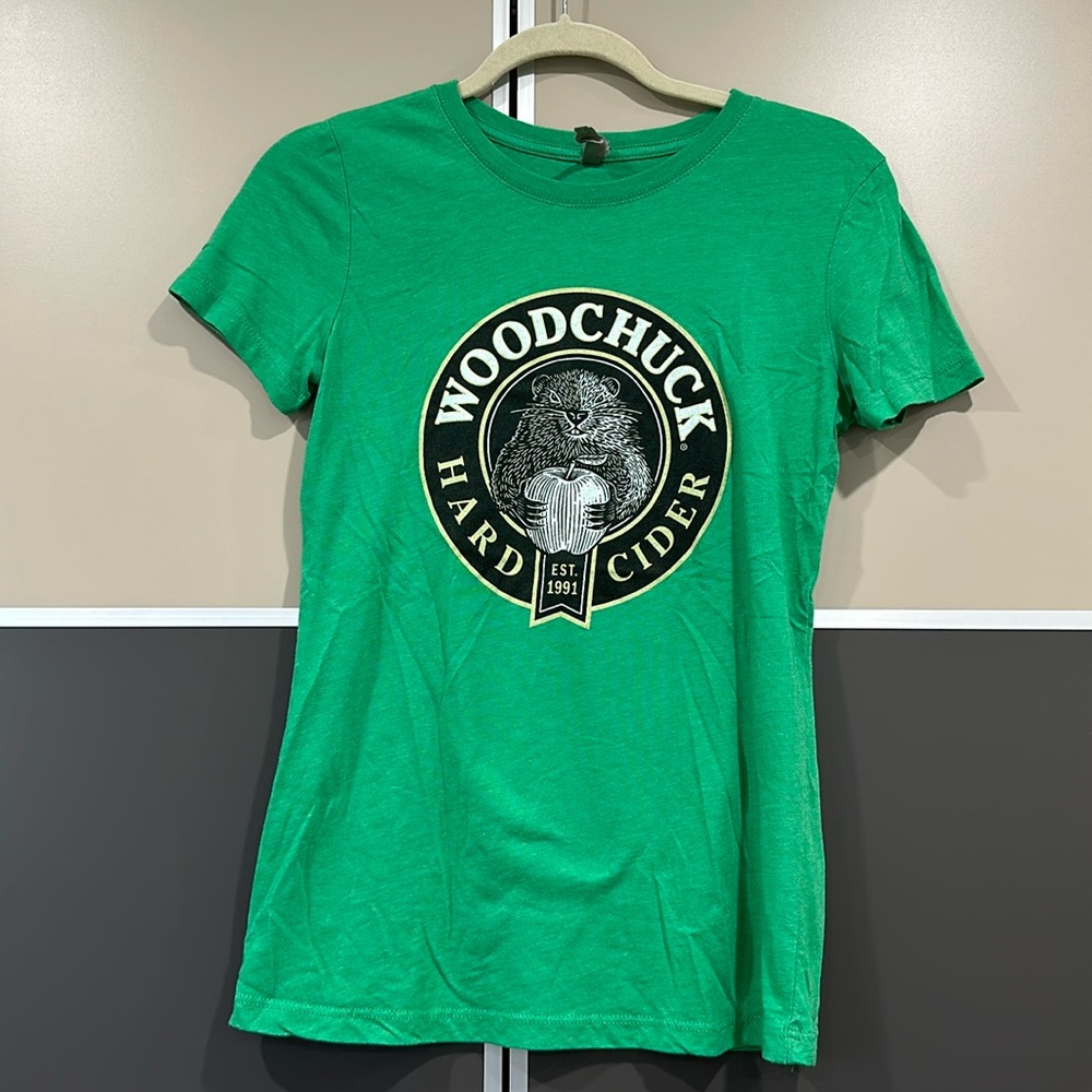 Woodchuck brewery t-shirt women green